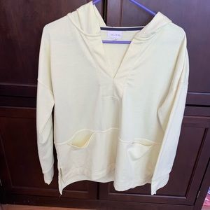 Yellow Hooded Lightweight Sweatshirt